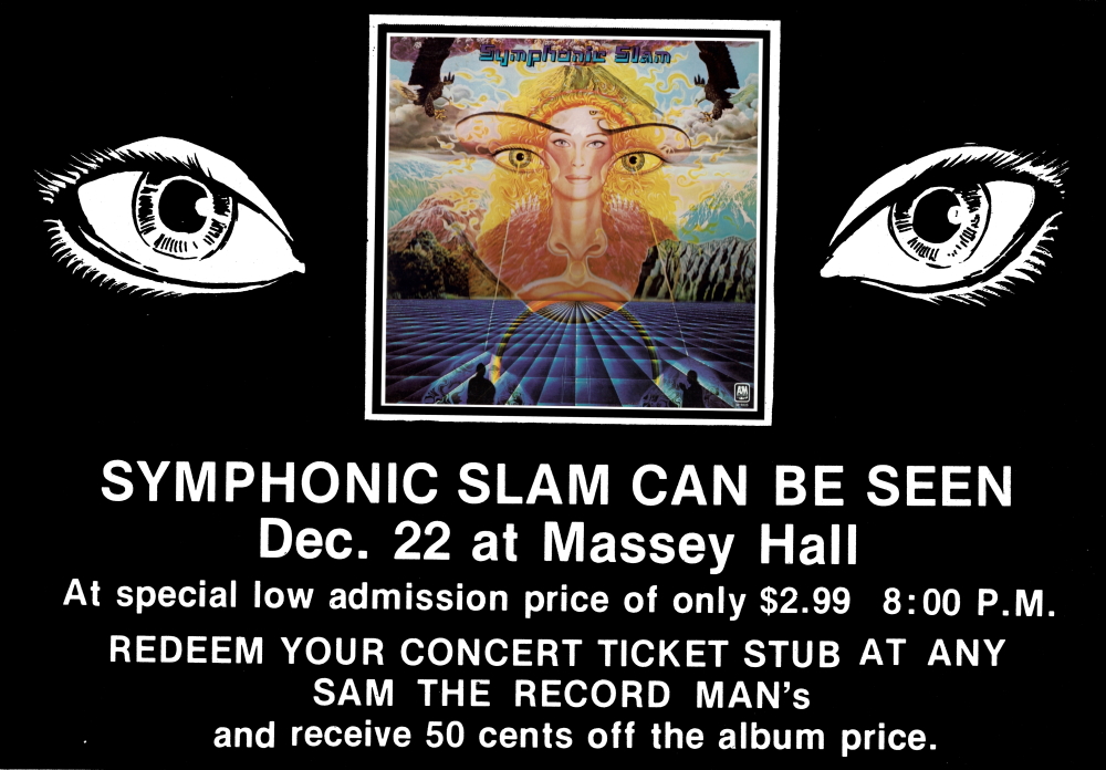 Massey Hall concert ad